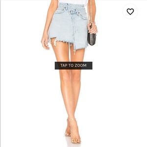 Women’s Agolde Criss Cross jean skirt